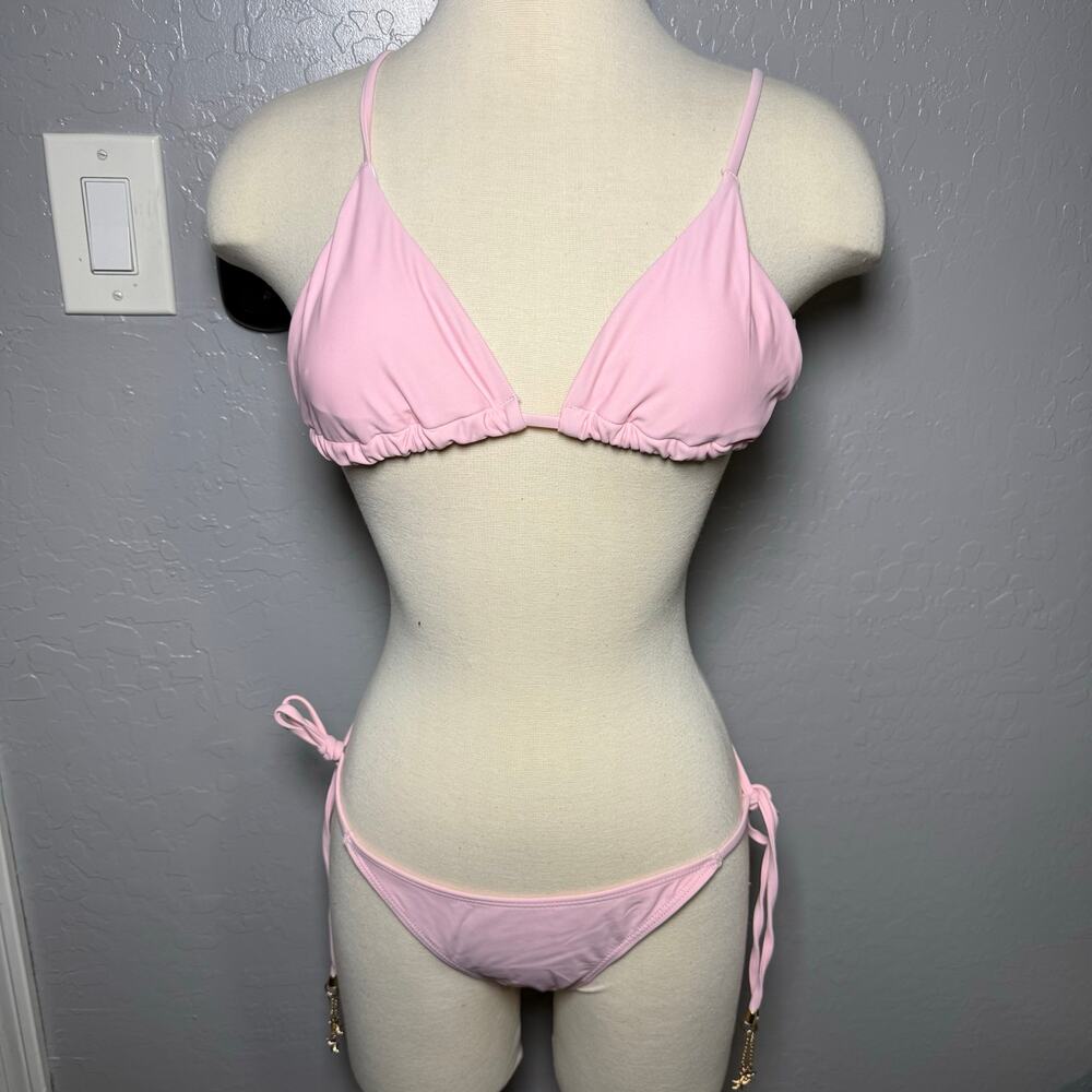 Cider Pink and Gold Charms Bikini Set, US XS